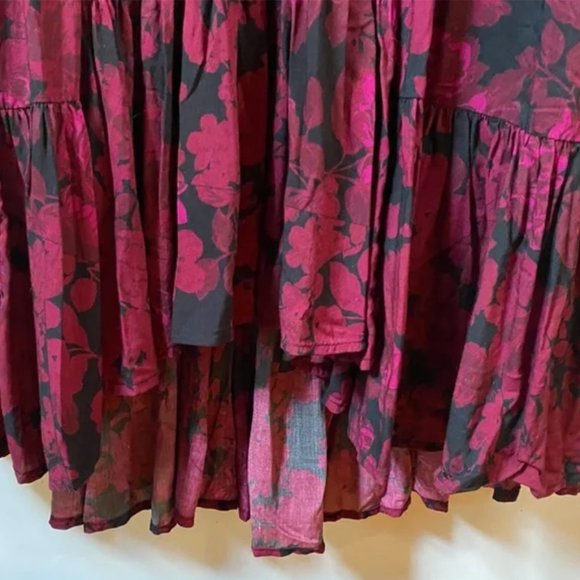 Anthropologie Let Me Be Sharlene Midi Floral Tiered Dress 4 - Picture 11 of 12